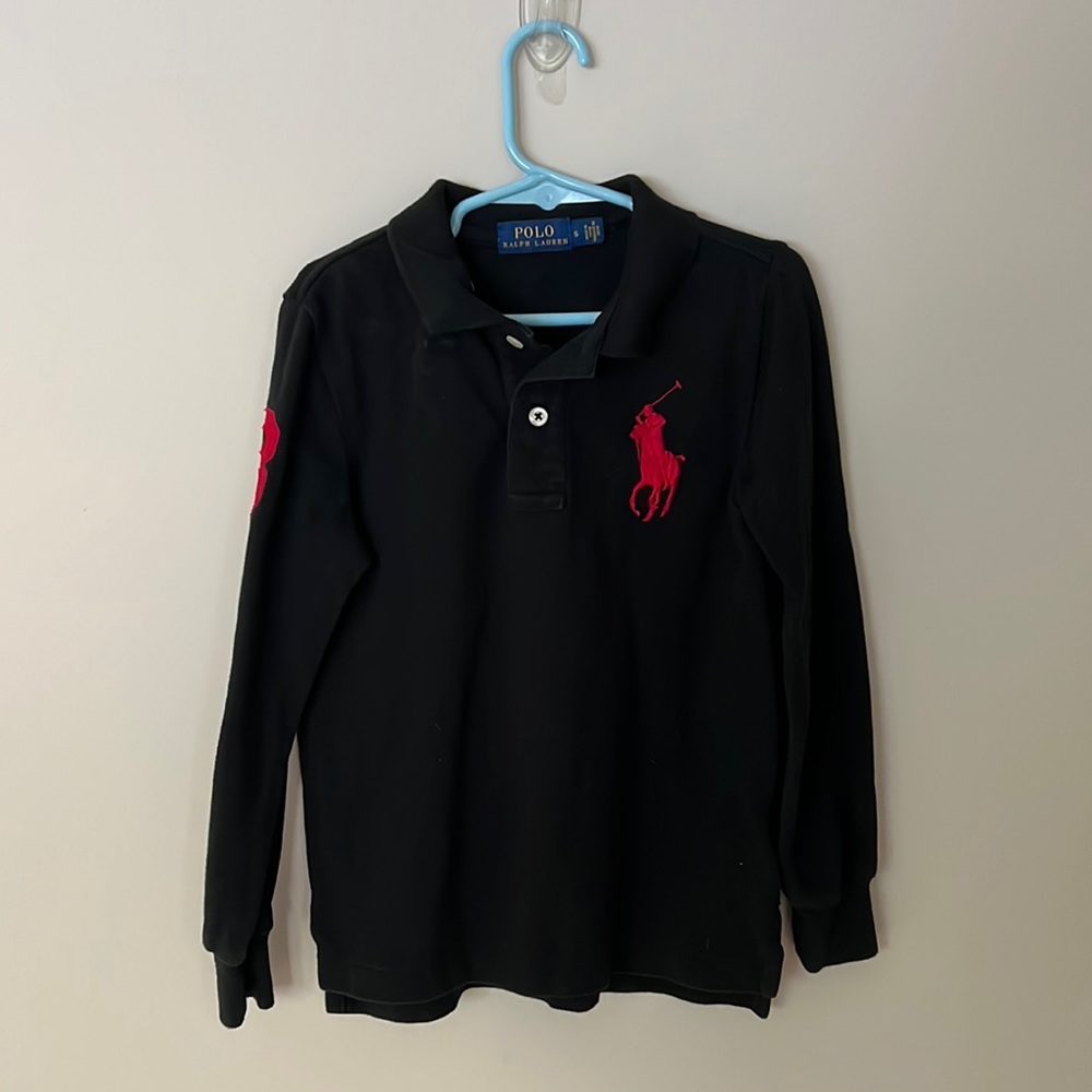 Polo Ralph Lauren Long sleeve black polo size 5